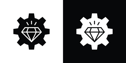 Operational excellence icon, glyph style icon for web site or mobile app