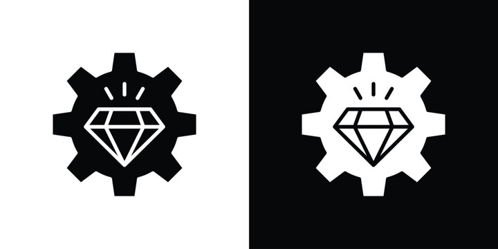 Operational excellence icon, glyph style icon for web site or mobile app