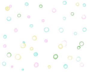 水彩で描いたようなシャボン玉