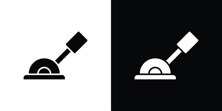 Lever icon, glyph style icon for web site or mobile app