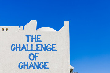 The challenge of chance symbol. Concept words phrase The challenge of chance on beautiful white...