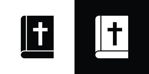 Obraz premium Bible icon, glyph style icon for web site or mobile app