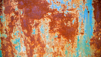 Rusted metal surface with varying colors