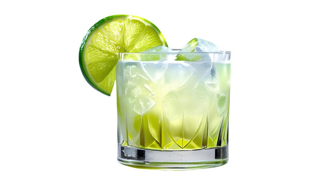 mojito cocktail on white background - Powered by Adobe