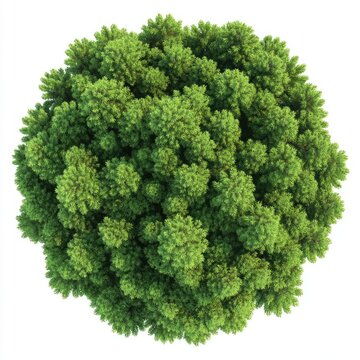 Dense green sphere of foliage
