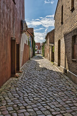 narrow street in old town