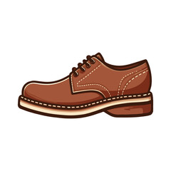 leather shoe illustration design