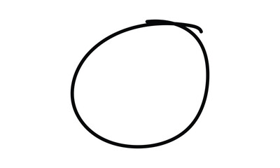 simple black circle sketch vector design.