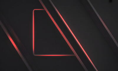 Abstract Red Geometric Element: A striking digital composition featuring a vibrant red geometric shape against a dark, textured backdrop, suggesting modernity and digital innovation.