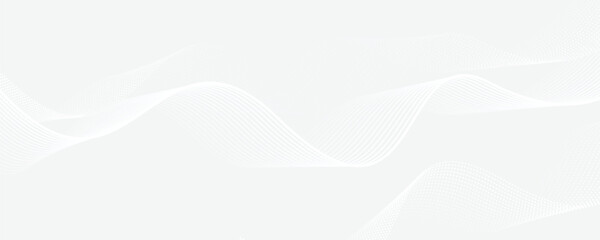 White Wavy Lines on a Light Background with Soft Dots and Fluid Movement