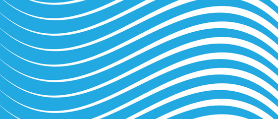 simple hand drawn white thin to thick flag line pattern on blue.
