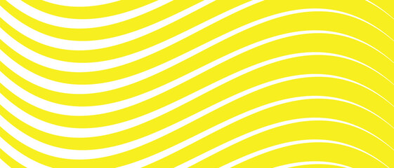 simple hand drawn white thin to thick flag line pattern on yellow.