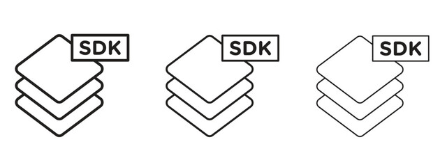 SDK icon. Hand drawn minimalism style vector illustration