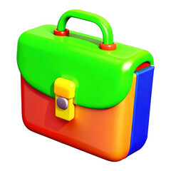 3d colorful children s lunchbox isolated on transparent background