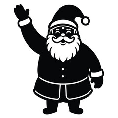 christmas santa waving