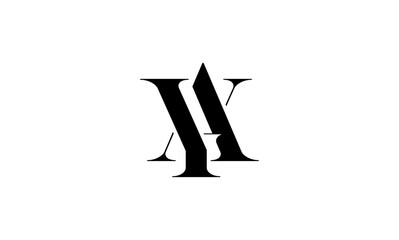 AY initial letters, monogram logo