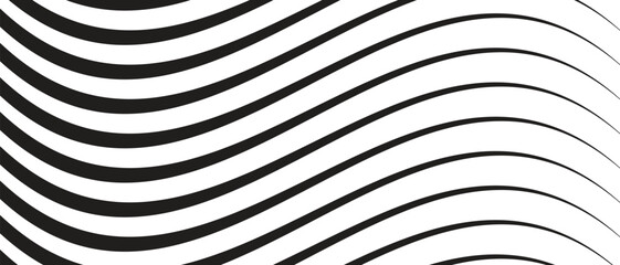 simple hand drawn black thin to thick flag line pattern.