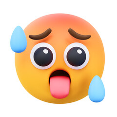 Fototapeta premium hot emoji 3d illustration