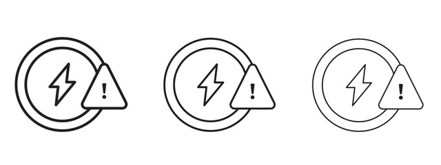 Electric Problem icon. Hand drawn minimalism style vector illustration