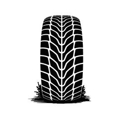 Black Tire tracks vector
