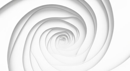 Obraz premium Abstract White Spiral Vortex - An of a swirling white vortex, creating a hypnotic and visually engaging design. Perfect for backgrounds or abstract art projects
