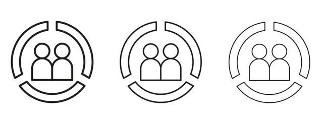 Demographics icon. Hand drawn minimalism style vector illustration