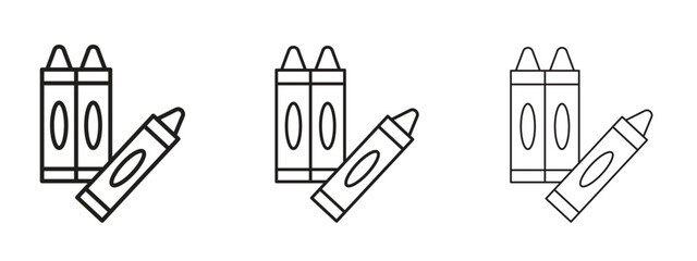 Crayon icon. Hand drawn minimalism style vector illustration