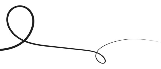 simple hand drawn black thin to thick curly line pattern.