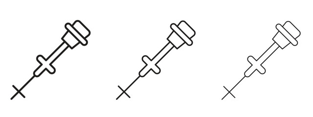 Car dipstick icon. Hand drawn minimalism style vector illustration