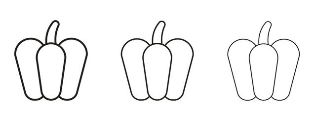 Capsicum icon. Hand drawn minimalism style vector illustration