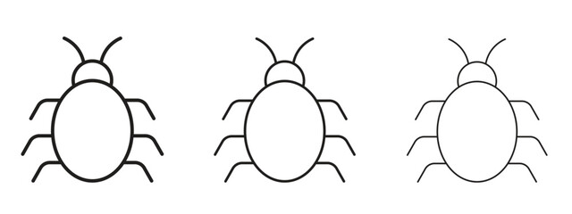 Bedbug icon. Hand drawn minimalism style vector illustration