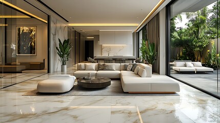 Luxury modern living room interior