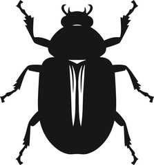 Vector art of silhouette of a beetle insect a simple graphic design element for nature and wildlife related projects