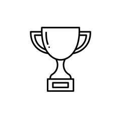 Outline of a trophy symbolizing achievement and success  