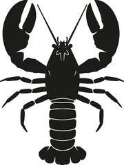 Illustration of a lobster with large claws a popular seafood choice and a symbol of marine life