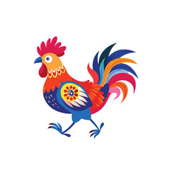 rooster isolated on white