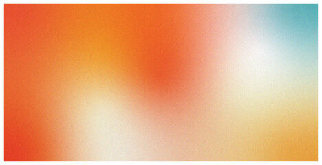 Abstract Grainy Gradient Background in Orange, Red, grey white, and Blue.