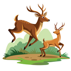 Deer Illustration vector design.