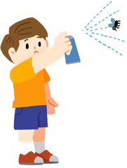 벌레 쫓는 아이