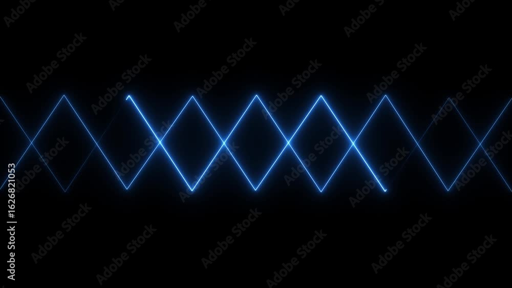 Poster abstract neon light glow line animation 4k video. neon lights lines moving animation.concept.neon li