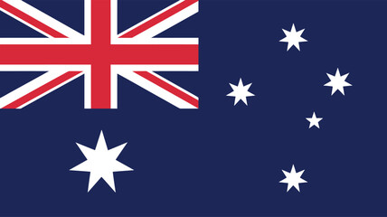 Fototapeta premium Australian national flag with blue field, Union Jack, Commonwealth Star, and Southern Cross—symbol of unity, heritage, and identity