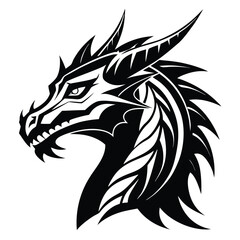 dragon head Logo, tattoo