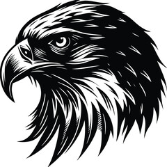 Eagle head tattoo vector, logo, illustration