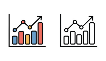 Growth and Decline Diagrams Charts Displaying Progress and Regression in Business and Finance