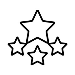 Obraz premium Isolated Outline Star Icons on White Background 