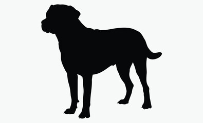 Labrador dog silhouette, labrador retriever dog breed black silhouette logo, dog pose clipart, animal shape icon
