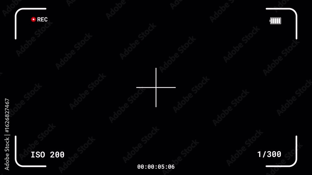 Poster 4k camcorder interface – dslr camera recording screen overlay with digital display and timer