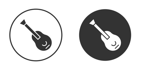 Ukulele icon vector silhouette in black. simple flat icon vector.