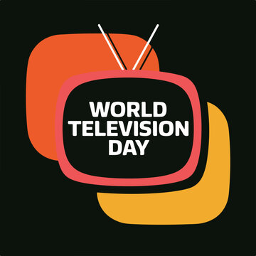 World Television Day &ndash; Iconic Retro TV Celebration & Media Broadcast Concept.