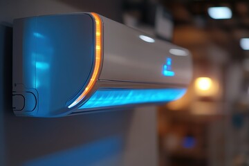Smart air conditioner installation modern home technology showcase environment view
